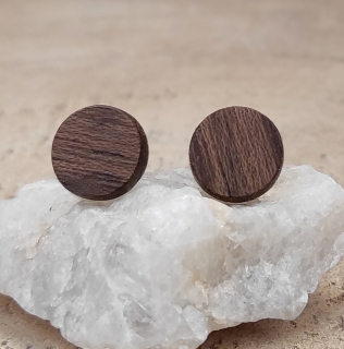 Ořechové náušnice, chir. ocel - (10 mm)