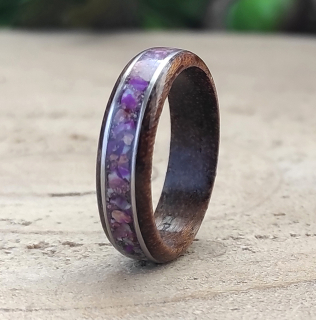 Přírodní prsten s ocelí a regalitem