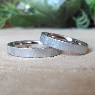 Snubní ocelové prsteny - broušené