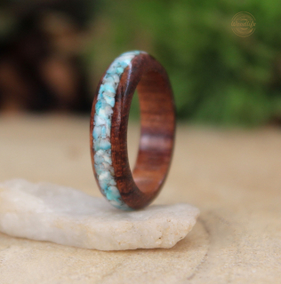 Přírodní prsten z bubingy a jadeitu 