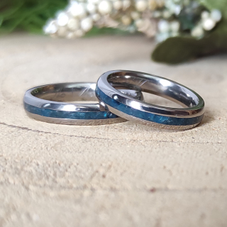 Snubní titanové prsteny s achátem