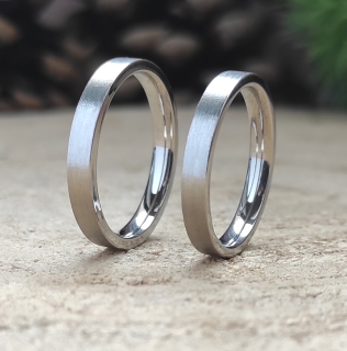 Snubní ocelové prsteny - matné