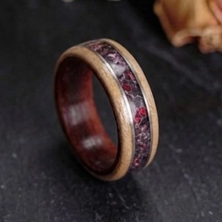 Prsten z břízy, padouku a českého granátu