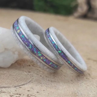 Prsteny z magnezitu a opálu